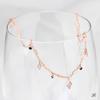 Marronnier 14Kgp Rose Gold Black Cubic Point Chain Fashion Anklet (10920347)