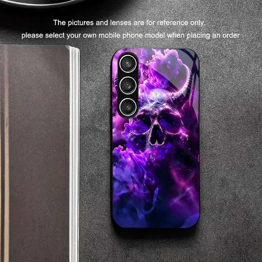 Trendy Mystic Demon Skull s26 ultra case s25 ultra case phone case glass for Samsung Galaxy S26 S25 S24 S23 S22 FE Ultra Plus