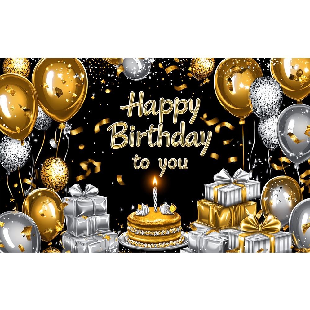 Черный Золотой Розовый Блеск Украшения на День Рождения Фон Декор Для Вечеринки Фон Баннер Товары Для Вечеринки На День Рождения Реквизит Для Фотостудии