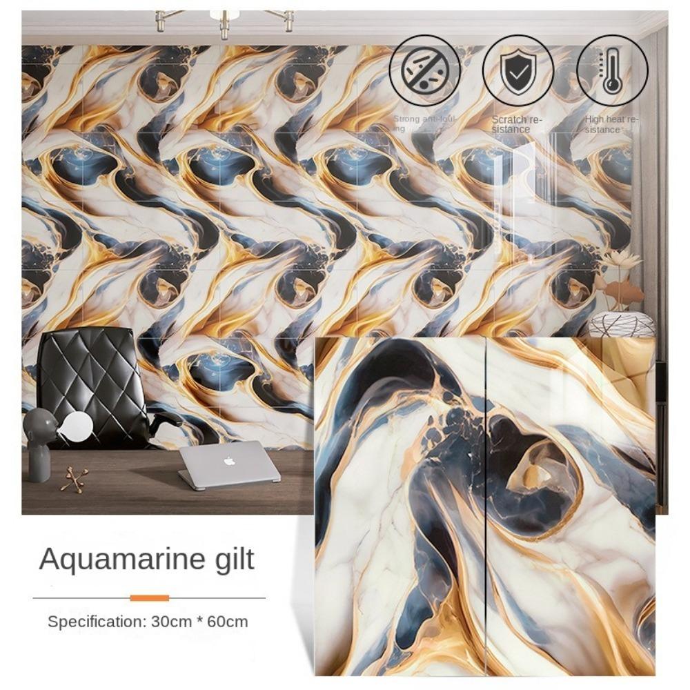 Мраморная плитка 30x60см Самоклеящаяся наклейка для напольной плитки Новые наклейки на стену Ванная комната Гостиная