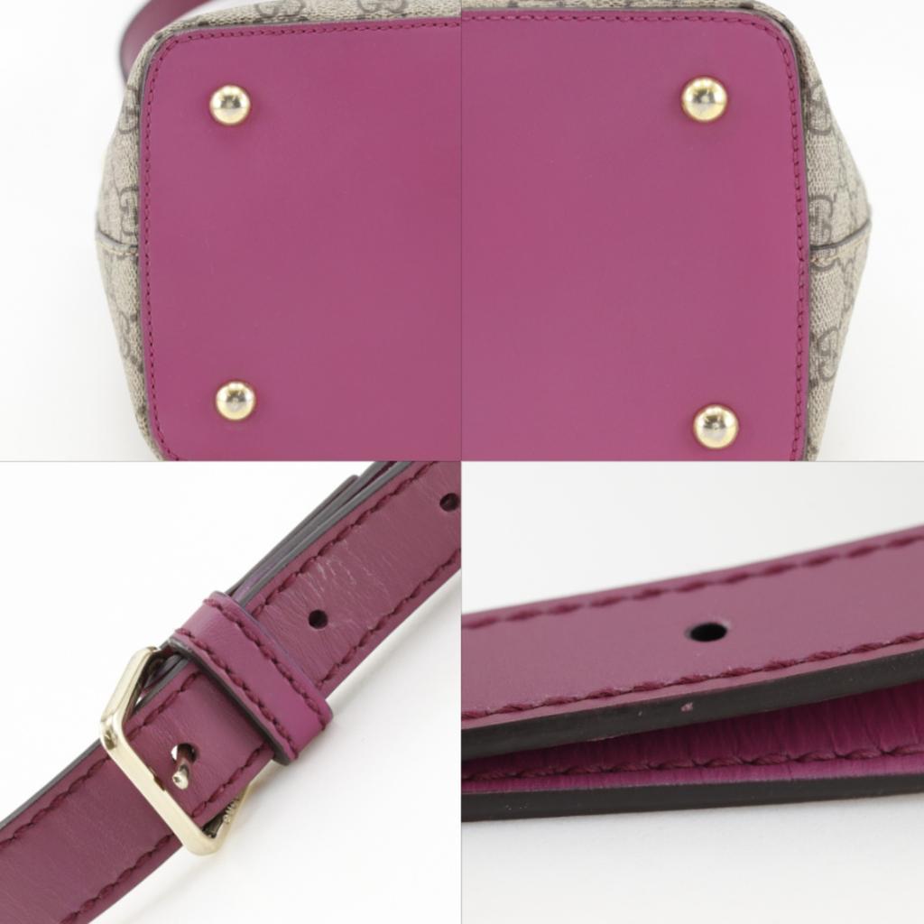 GUCCI 2WAYShoulder Handbag 429147 Brown GG Supreme Canvas Women Used
