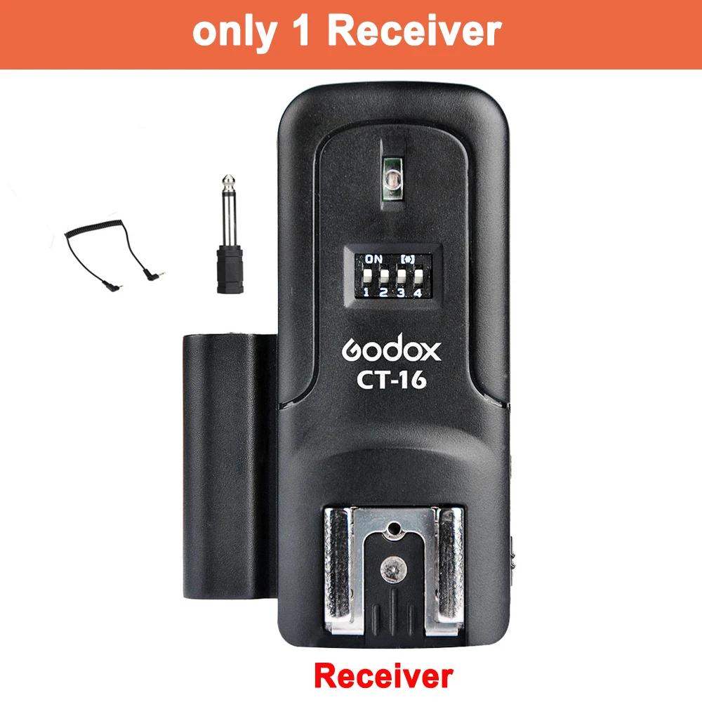 Godox CT 16 CT-16 Trigger 16 Channels Wireless Radio Flash Transmitter + Receiver Set for Canon Nikon Pentax Olympus Speedlite