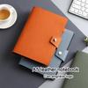 A5 Soft Leather Buckle Business Loose-leaf Notebook, Work Notepad, Meeting Record Book, Student Study Diary, Excerpt Book, Can Replace Inner Pages