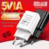 Сертифицированный ЕС USB-адаптер-зарядное устройство 5V1A/5V2A для мобильных телефонов