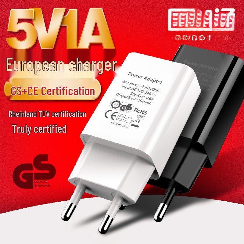 Сертифицированный ЕС USB-адаптер-зарядное устройство 5V1A/5V2A для мобильных телефонов