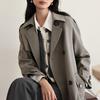 2025 Autumn Women's British Style Petite Trench Coat - Short, Loose Fit