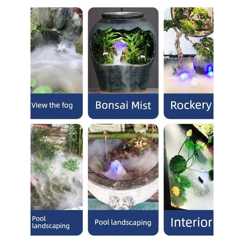 Upgraded Heavy Fog Pool Fish Tank Mister Rockery Bonsai Atomization Landscaping Humidifier Ultrasonic Atomizer