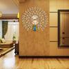 European Modern Design Wall Clocks Large 3D Diamond Crystal Quartz Peacock for Home Living Room Decor Bedroom Silent Wall Clock