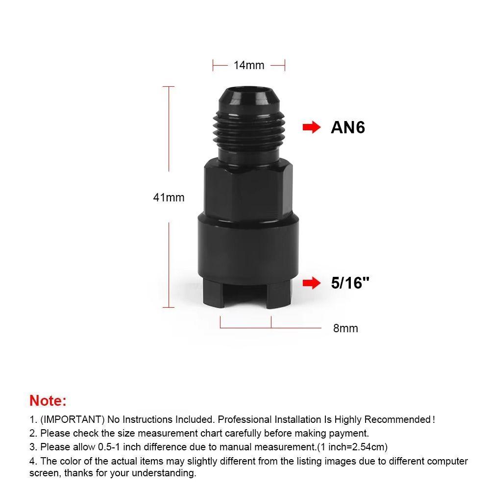 AN-6 Male Fuel Line Adapter 3/8' 5/16' Hardline Adapter Reliable Male Adapter Fuel System