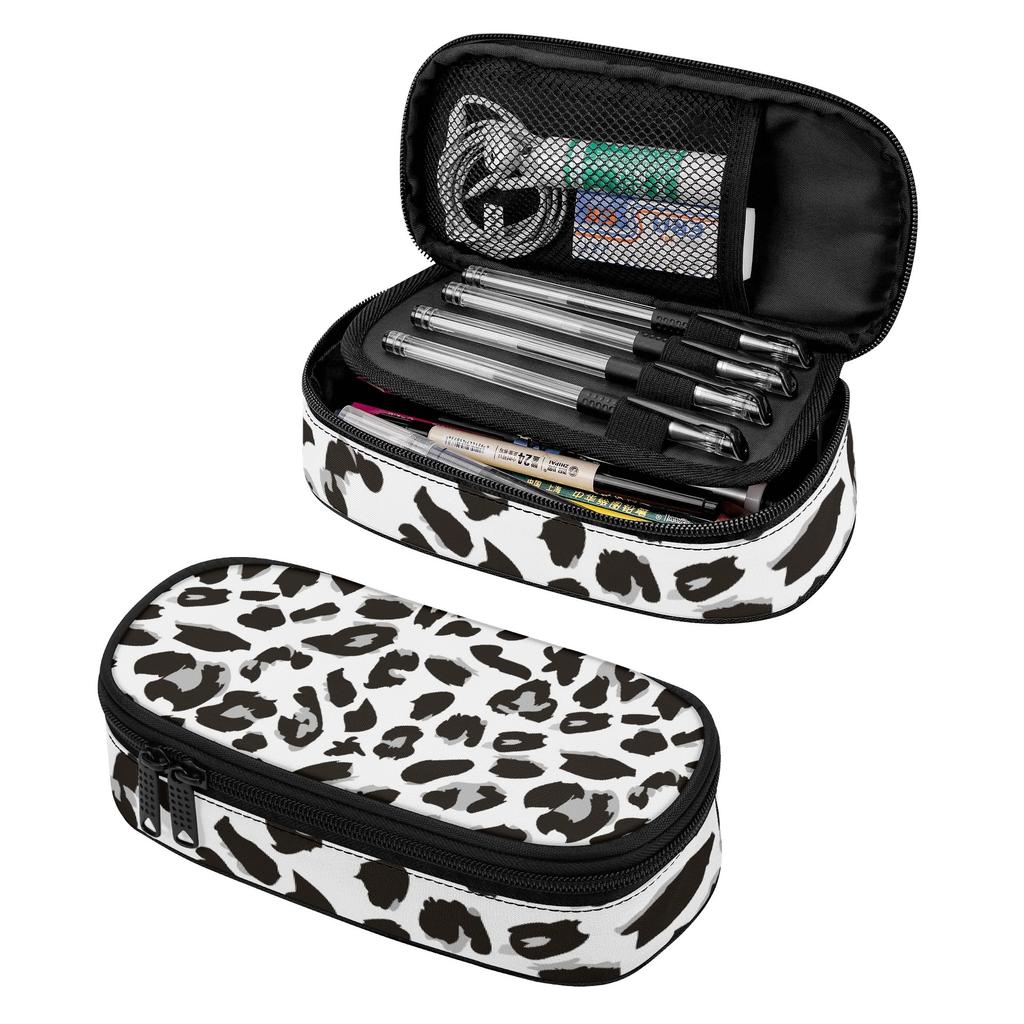 Pen Case 300D Polyester Spacious Storage Zip Around Closure with Main Compartment Mesh Pocket and Pen Slots for Student Stationery