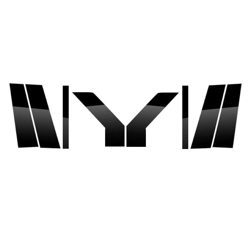 Углеродное волокно, черная автомобильная оконная дверная колонка, крышка стойки BC, накладка, подходит для Ford Everest 2016-ПК с зеркальным эффектом