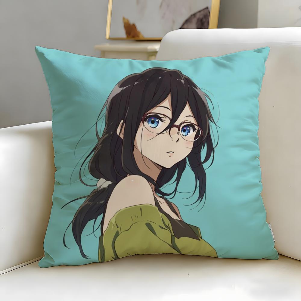 Hot Hhibike Euphoniuming Cushion Cover Soft EasyWash Pillow Case Versatile for Couch Bed Travel and Office