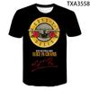 Летняя мода Guns And Roses 3D печатные мужские футболки мужские женские забавные Harajuku уличная одежда хип-хоп с короткими рукавами негабаритные топы