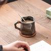 300 мл креативные керамические кружки особой формы в ретро-японском стиле, кофейные чашки с ручкой, бытовые чашки для завтрака, молока, воды, чая