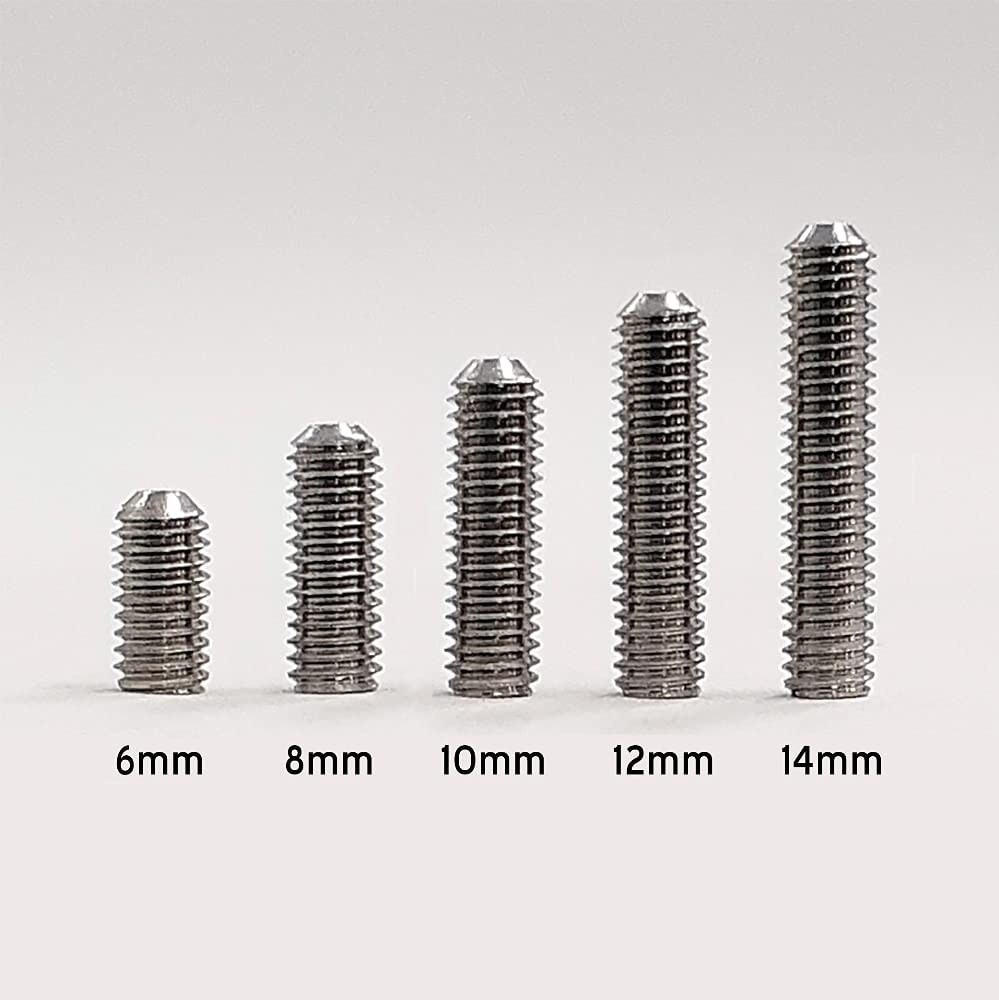 Metric Standard String Height Adjustment Set Screw Made of Stainless Steel [Domestic Product] (M3-12mm (12 Pieces))