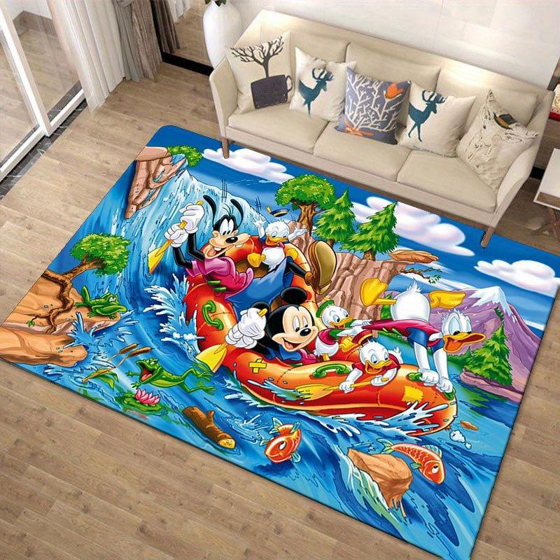 1 шт. Ковер с рисунком Микки Мауса и Минни от Disney, Ковер для зоны, Нескользящий ковер, Ручная стирка, Коврик для пола, Подходит для гостиной, спальни, домашнего декора