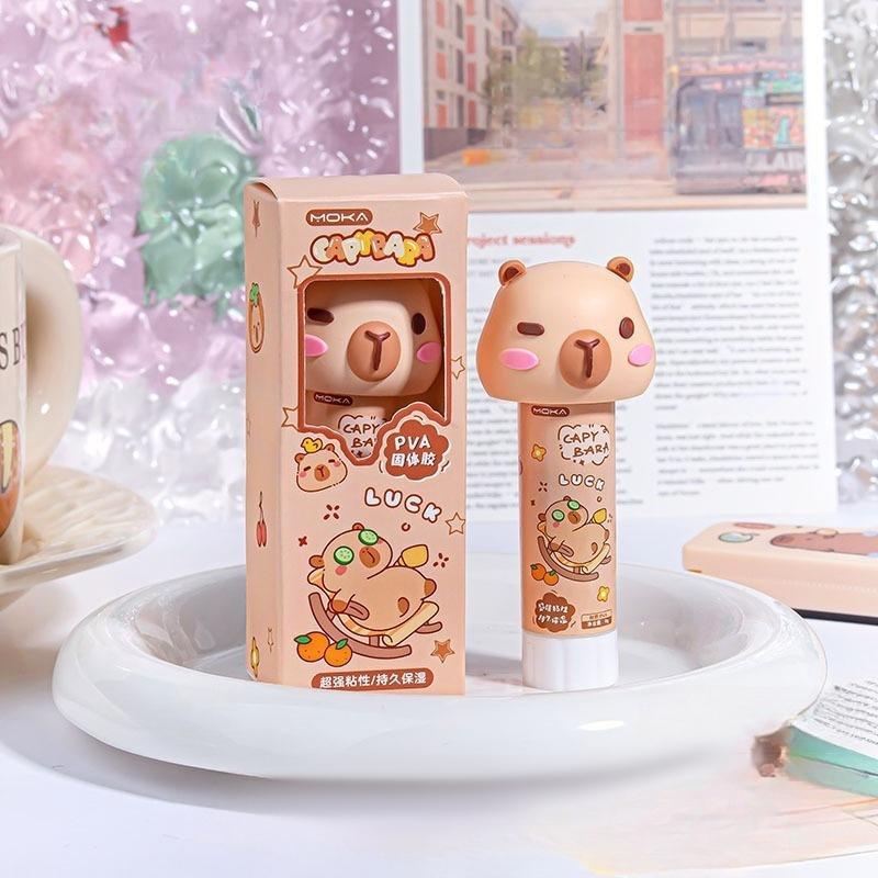 Kawaii Cartoon Capybara Solid Glue Super Strong Adhesives Glue Stick Cute Children Solid Glue Office Supplies Student Stationery