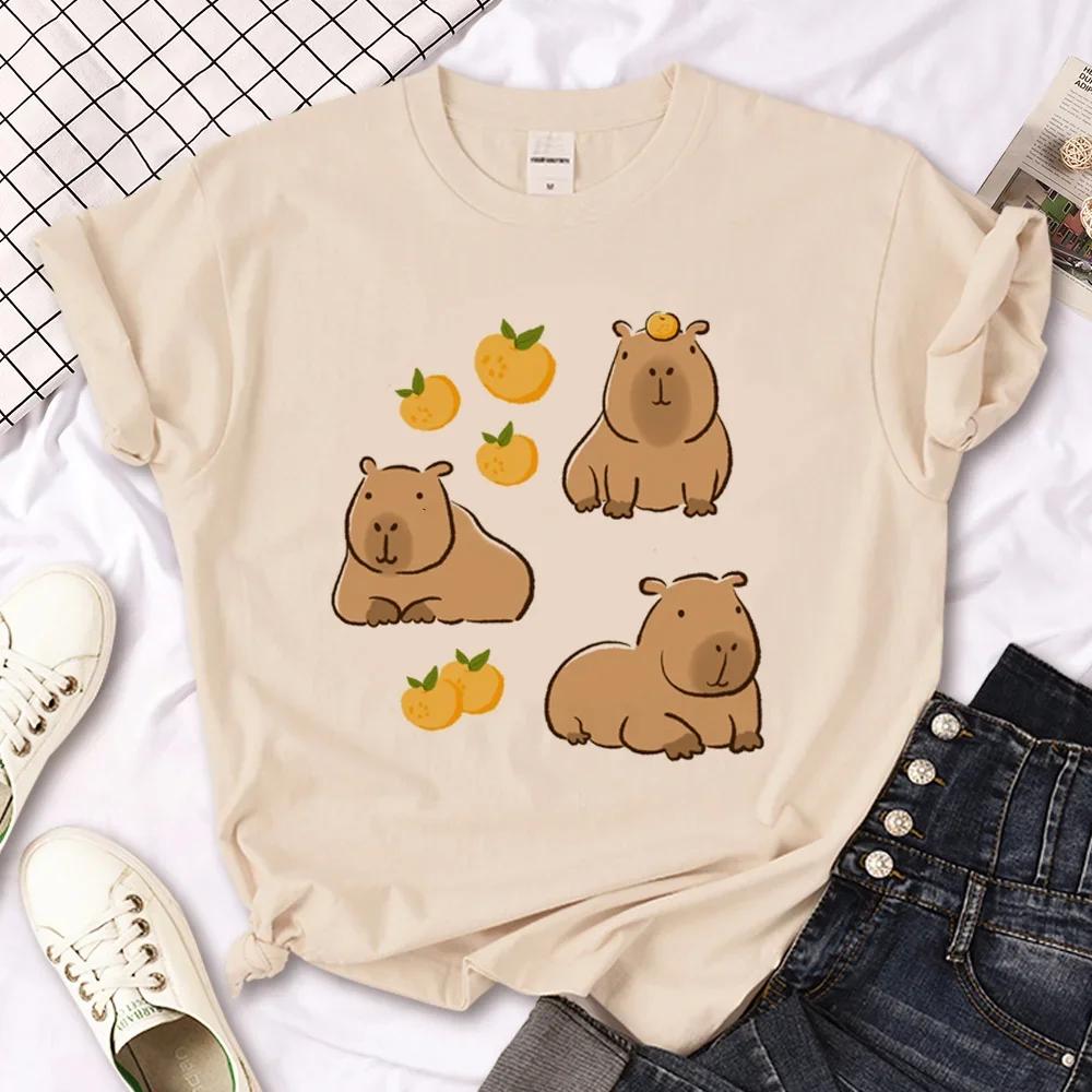 Капибара Capybara Футболки Мужские Y2K Дизайнерская Летняя Футболка Мальчик Y2k 2000-е Японская Одежда Кавайная Футболка Графический Топ Женский