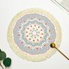 Romantic Bohemian Placemats Round Coaster Cotton Pad Heat Insulation Mat  Wedding Table Decor