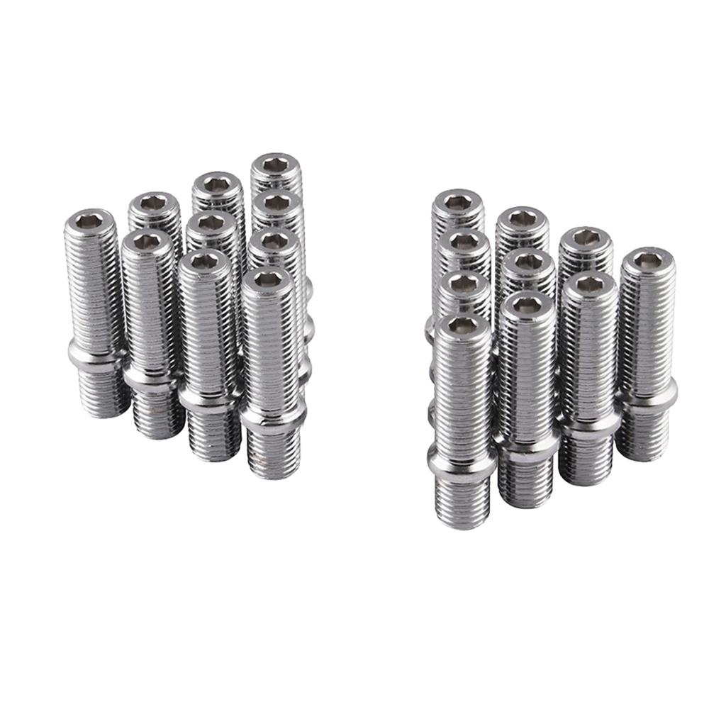 Wheels Studs Conversion Kit M14x1.5 to M12x1.5 Long Lug Bolts Screw Adapter for Car Alloy Wheel Repair and Maintenance