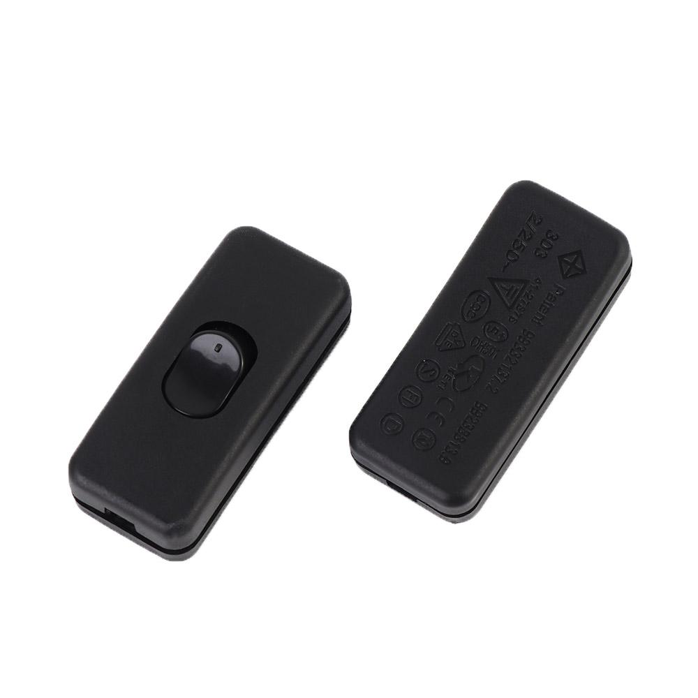 Black ON/OFF Desk Light 110-250V Cord Cable Accessories Switches