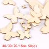 50/100pcs Flower Pattern Wooden Charms Pendant Home Decor Arts DIY Crafts