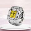 Vintage Roman Quartz Watch Zinc Zinc Alloy Finger Watch Ring Cool Rings Jewelry Clock  Man