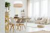 Pendant lamp, chandelier, ceiling lampshade, 40 cm, white
