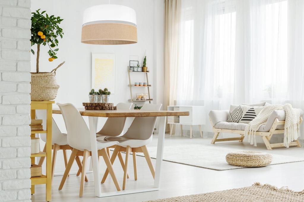 Pendant lamp, chandelier, ceiling lampshade, 40 cm, white