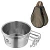 CAMPING MOON Camping Cup Stainless Steel Sierra Cup Deep 360ml 3 Piece Set S-360-3P+B