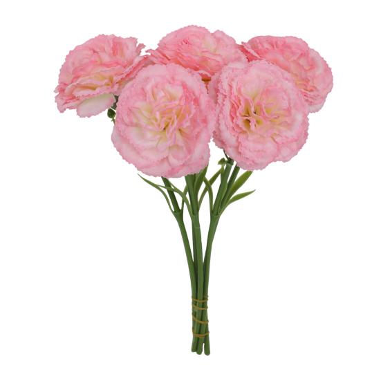5 Pcs Artificial Faux Silk Carnation Picks 11.4" Fake Carnation Flowers with Stem for Wedding Home Table Centerpieces Floral Arrangement Decor