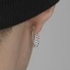 1 Pair Titanium Steel Chain Earrings For Men Women Hiphop Rock Punk Fashion Jewelry Piercing Earring