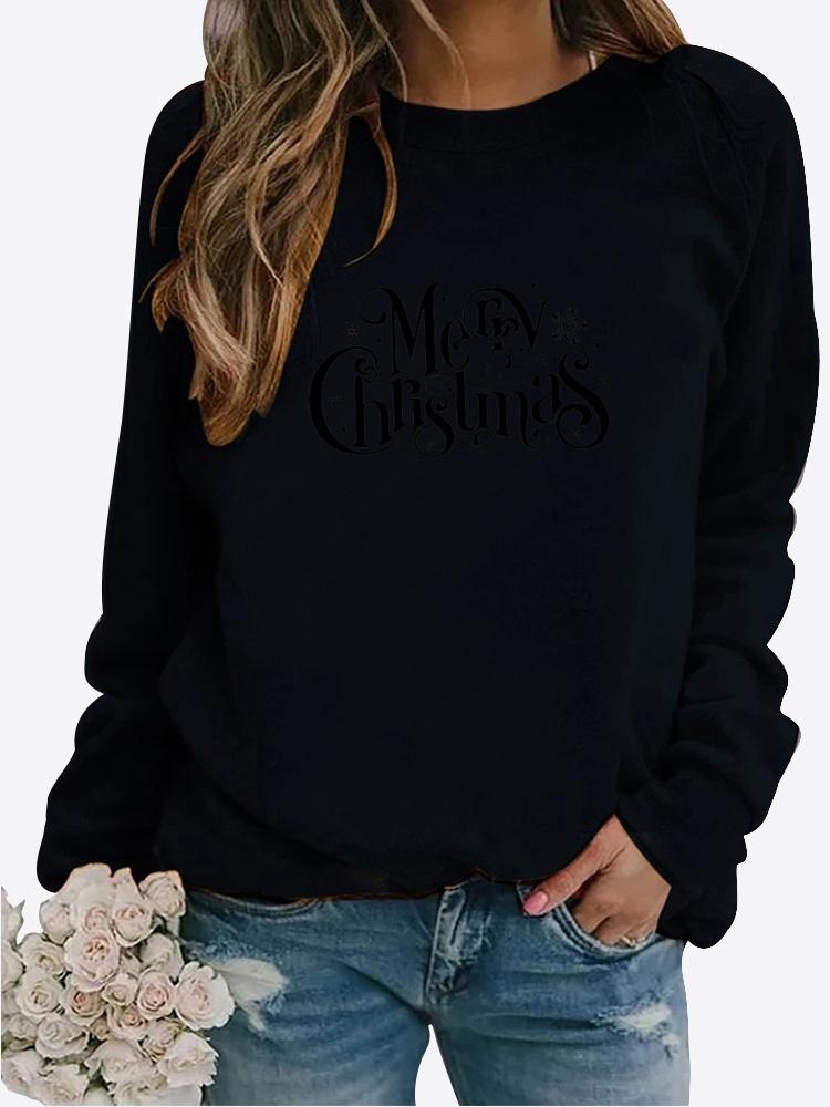 Новый осенний свитер, женский зимний повседневный свитер с длинными рукавами и круглым вырезом, свободные толстовки с принтом черных кошек, топы и блузки, футболки больших размеров