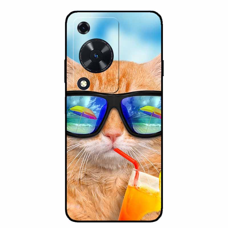 Чехол для телефона Huawei Nova Y63/ Y72S Чехол Животное Мягкий ТПУ Силиконовая Задняя Крышка Чехол Для Huawei Nova Y72S ТПУ Черный Funda Nova Y63