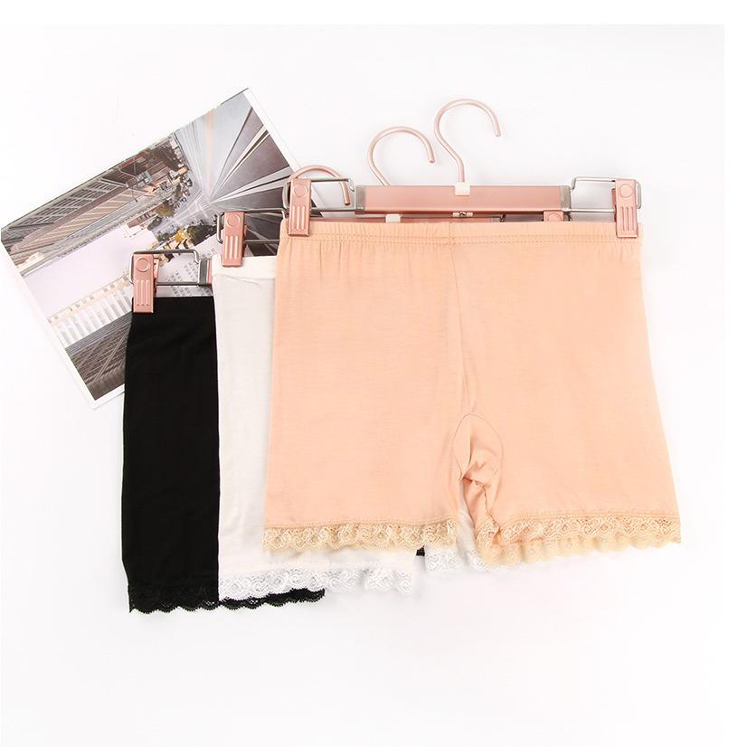 Весна Лето Женские Кружевные Модальные Защитные Шорты и Нижнее Белье Большого Размера
