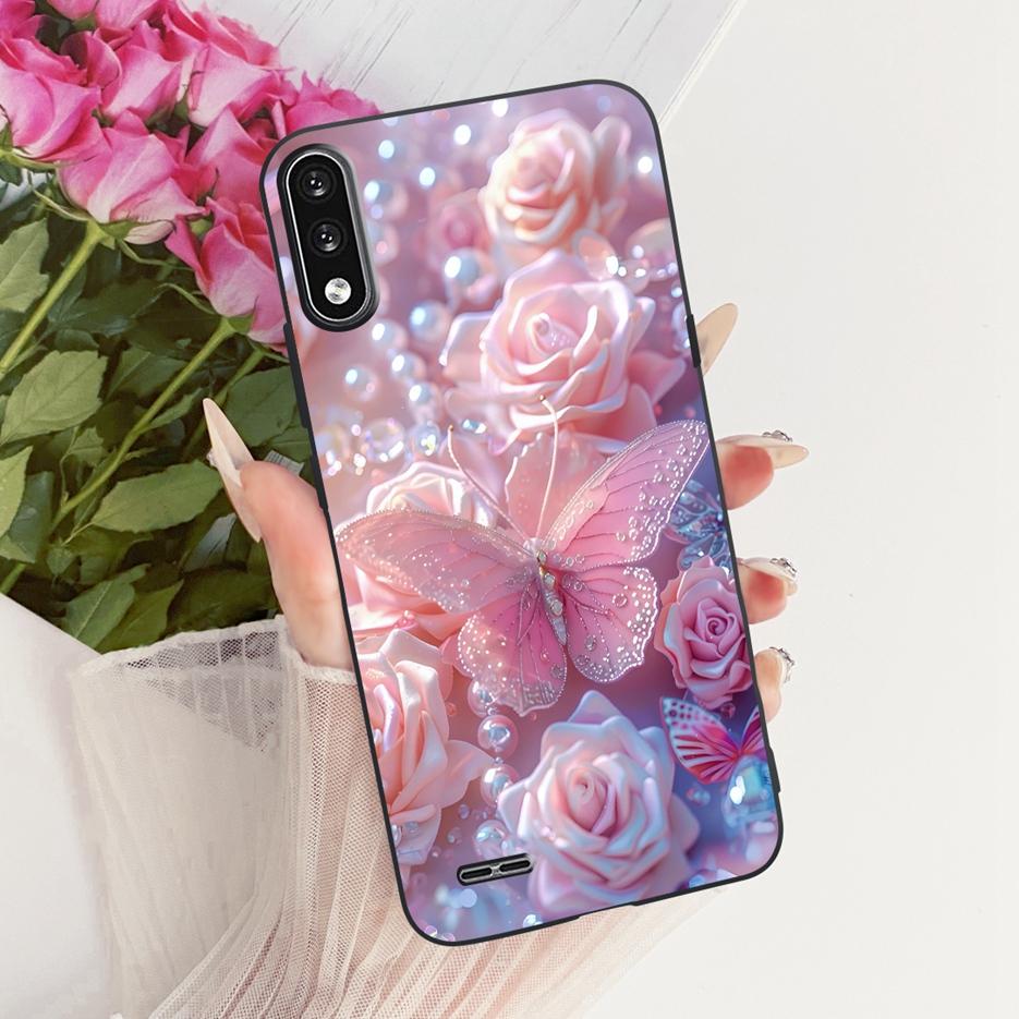 For LG K22 Case LM-K200 LMK200B Luxury Butterfly Tree Painted Cover Soft Silicone Phone Case For LG K22 K 22 LGK22 Fundas Bumper