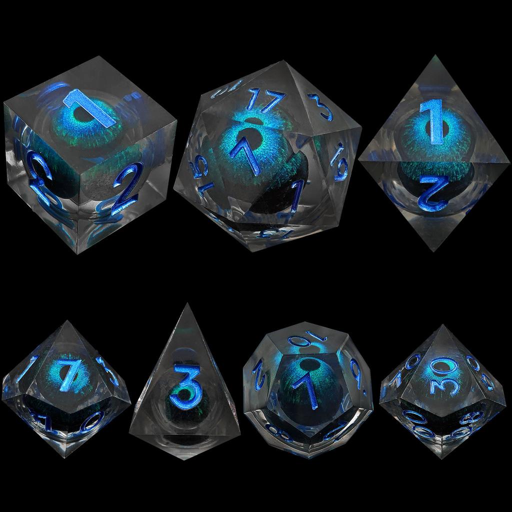 Набор кубиков для глаз Dnd Liquid Flow для ролевых игр Dungeon and Dragon Pathfinder, игрушка