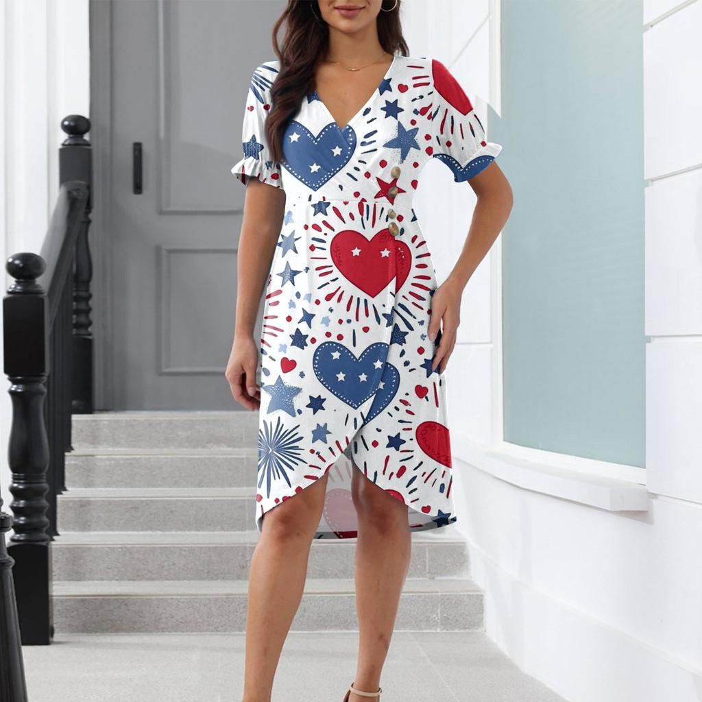 Пляжные платья для женщин, весна-лето, элегантное платье с V-образным вырезом и цветочным принтом в стиле бохо, струящееся гавайское платье макси с рюшами