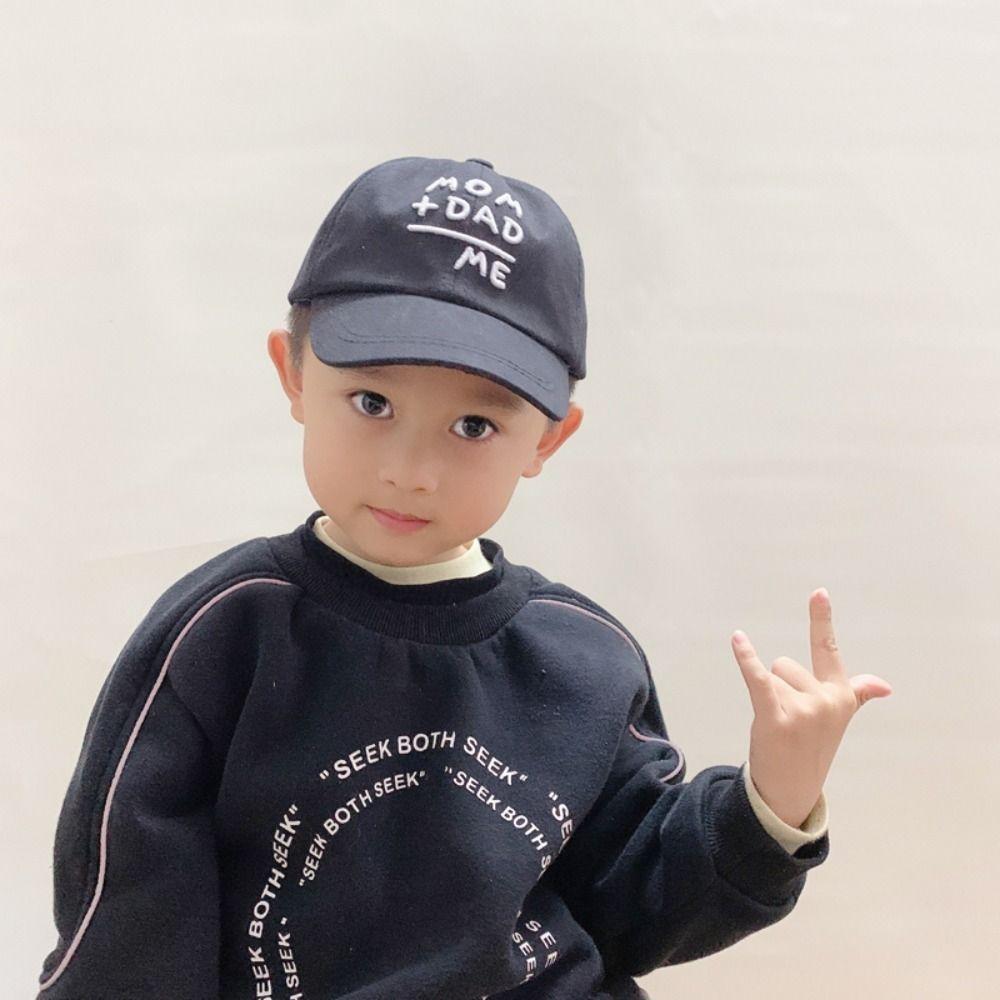 Регулируемая детская кепка МАМА+ПАПА=Я Солнцезащитные шляпы Подарки Вышивка Бейсболки Для мальчиков девочек