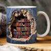 Керамическая 3D кружка-книжная полка, Креативный дизайн пространства, Многофункциональная кружка