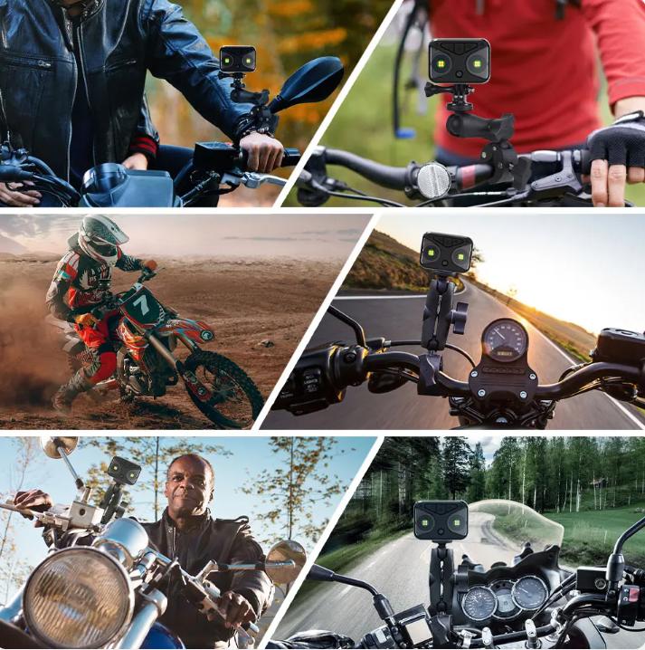 Super Clamp Action Camera Mount 360° Ballhead Magic Arm Double Ball Head Adapter with Thread for Insta360 for GoPro Camera Clip