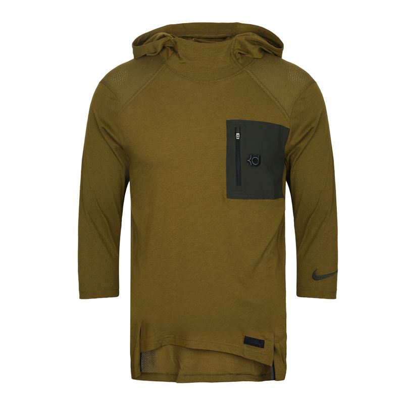 Nike Мужской топ с капюшоном 3/4 Dri-FIT KD Зеленый AJ0376-399
