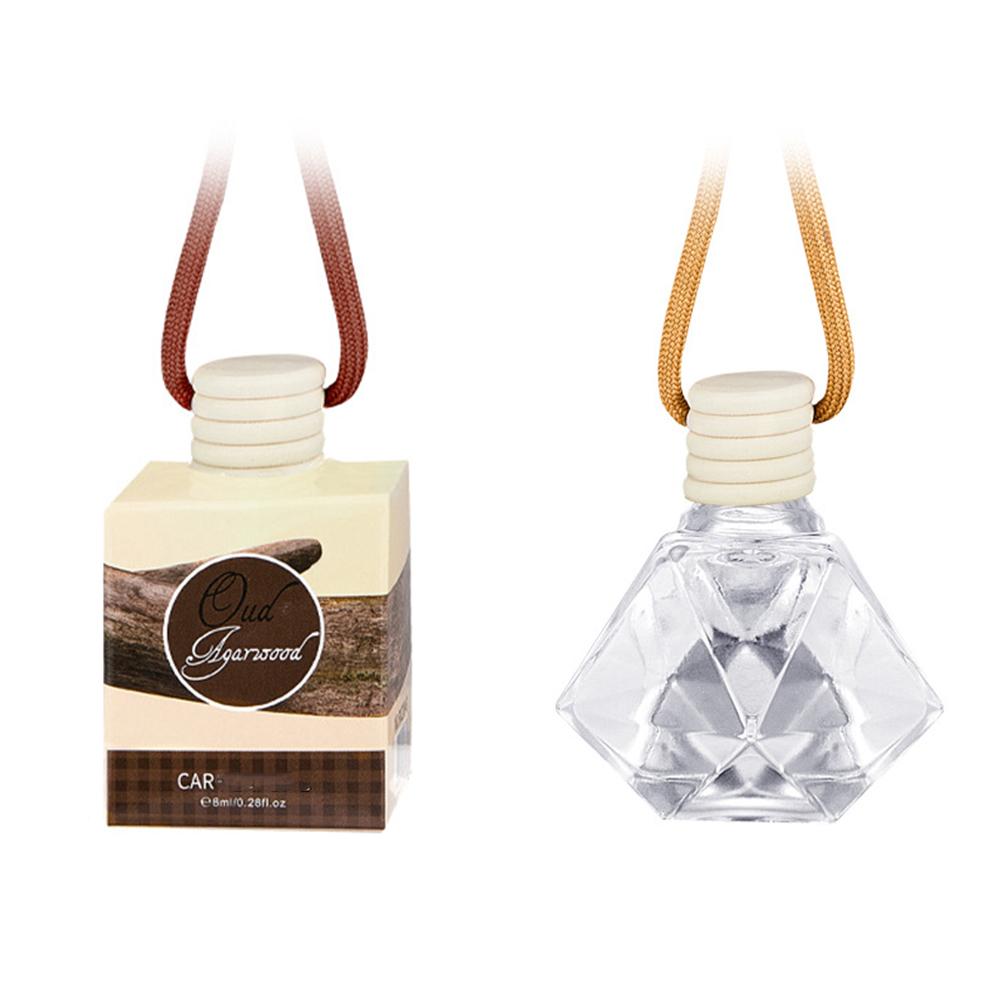 Car Air Hanging Fragrance Oil Diffuser Car Air Freshener Odor Eliminator Long Lasting Aromatherapy Car Decoration 8ml