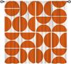Mid Century Curtain, Yellow Vintage Abstract Boho Window Treatment Modern Geometric Circles Circular Classic Retro 50S Farmhouse