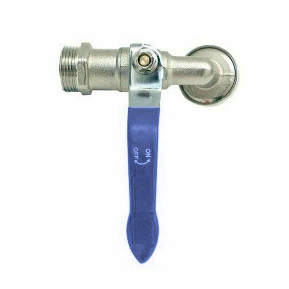 BSP Lever Horticultural Faucet Garden Hose Plug Ball Type Valve Blue Handle Water Tap