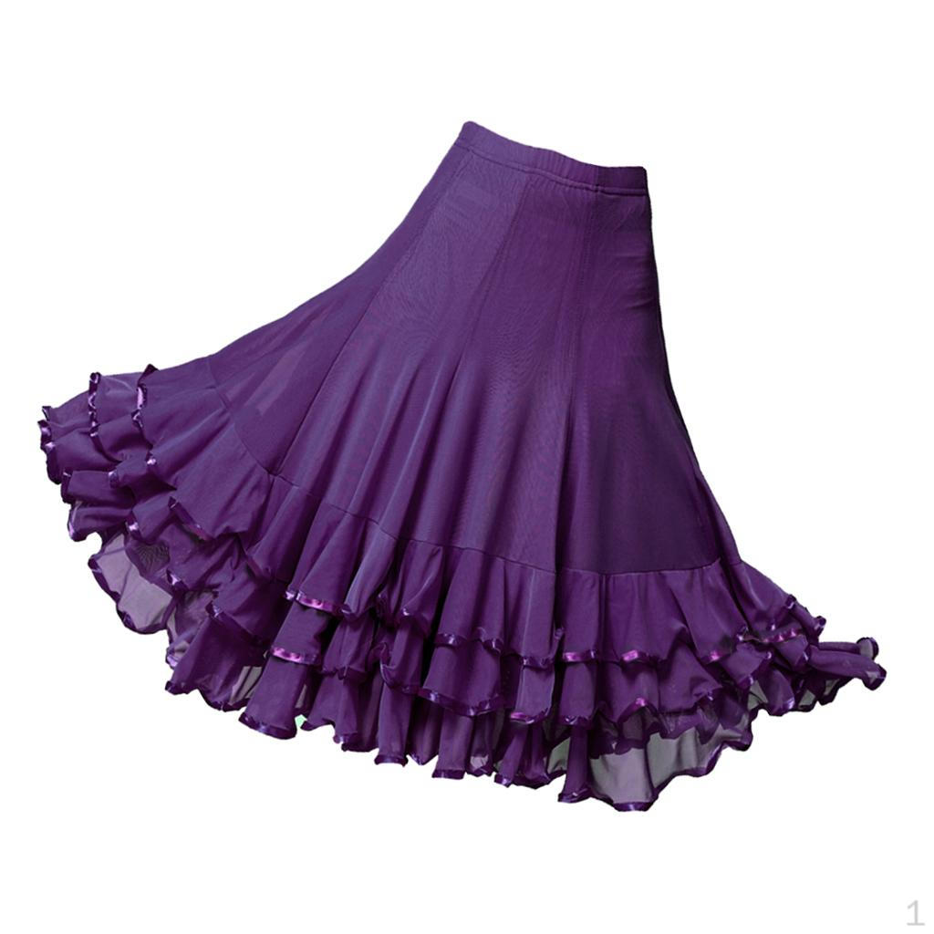 Ballroom Waltz Dance Expansion Skirt Tango Training Dress