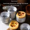 100 Pcs Egg Tart Cup Cake Mold Disposable Tin Foil Egg Tart Tray Aluminum Foil Egg Tart Bottom Tray
