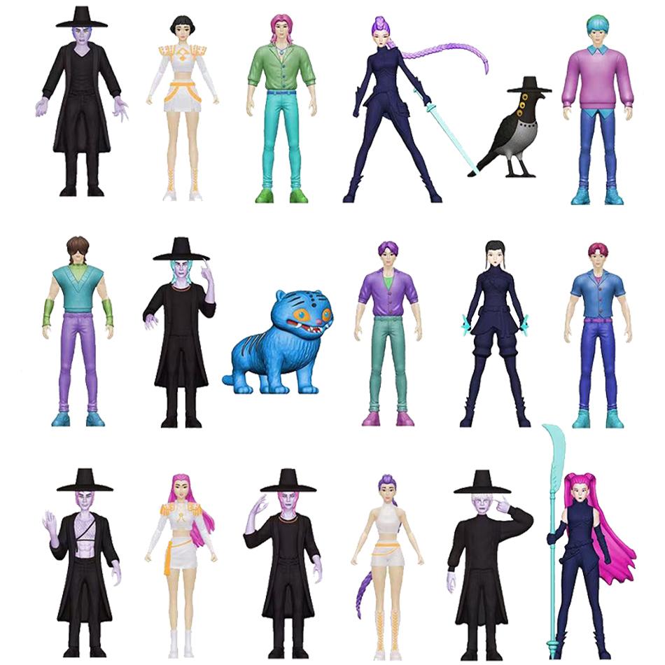 5-18pcs/Set Kpop Demon Hunters Action Figure Toy Derpys Tiger Rumi Mira Zoey Sussy Figurine Doll For Fans Gifts