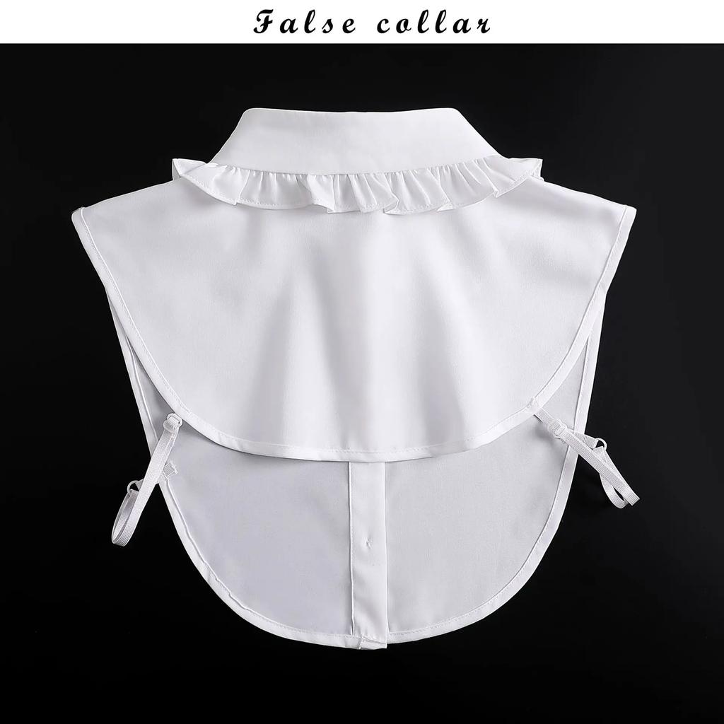 Perfect Match Korean Style Chiffon Fake Collars For Women Sweater Dress Decorative Female False Collar Shirt Detachable Collar Faux Collar