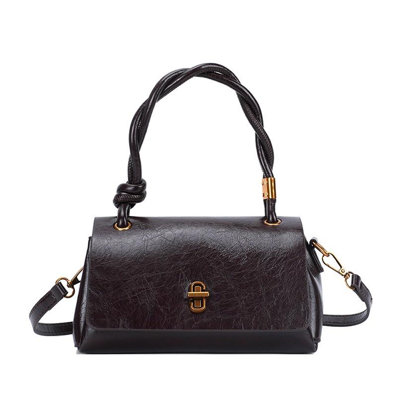 Womens Small Square Handbag Retro Crossbody Bag Winter Commute Urban Style Single Shoulder